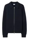 Filippa K Ribbed Zip-up Cardigan In Blue