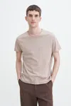 Filippa K Roll Neck Tee In Brown