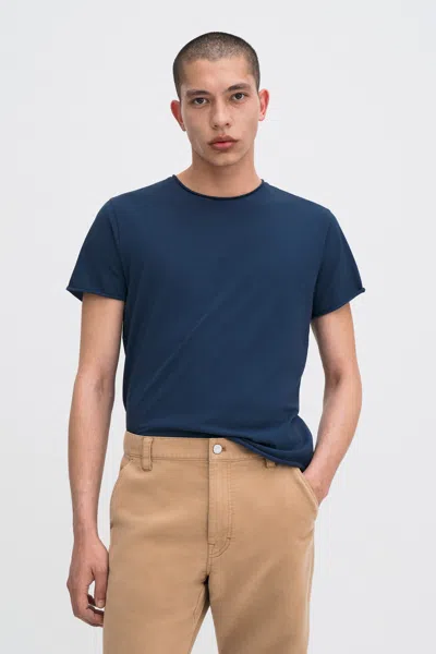 Filippa K Roll Neck Tee In Blue