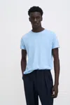 Filippa K Roll Neck Tee In Blue
