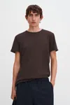 Filippa K Roll Neck Tee In Brown
