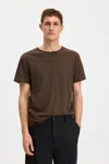 Filippa K Roll Neck Tee In Brown