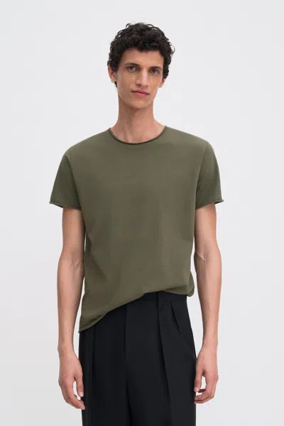 Filippa K Roll Neck Tee In Green
