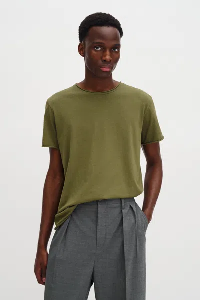 Filippa K Roll Neck Tee In Green