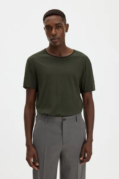 Filippa K Roll Neck Tee In Green