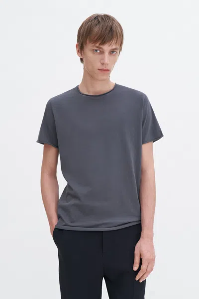 Filippa K Roll Neck Tee In Grey