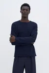 Filippa K Rolled Edge Knit Sweater In Blue