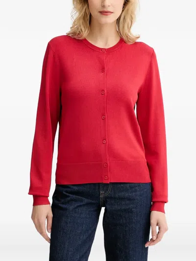 Filippa K Round-neck Cardigan In Red