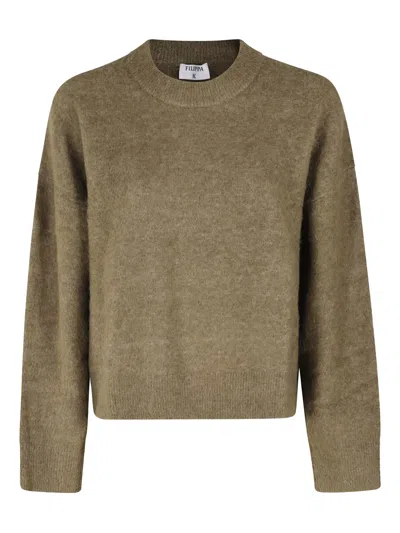Filippa K Round-neck Sweater In Green