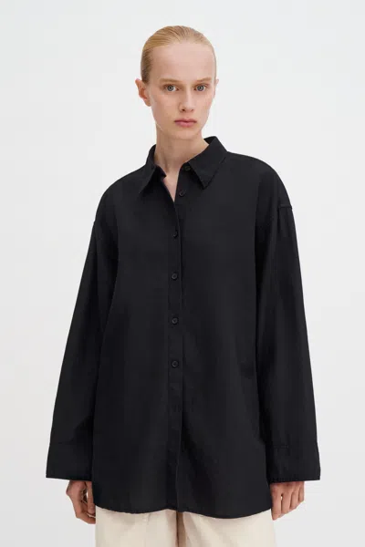 Filippa K Sandie Linen Shirt In Black