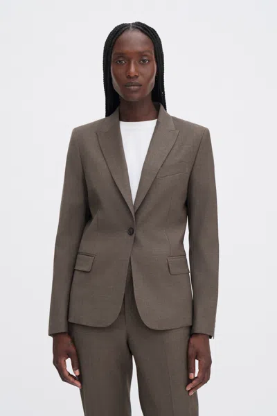 Filippa K Sasha Cool Wool Blazer In Brown