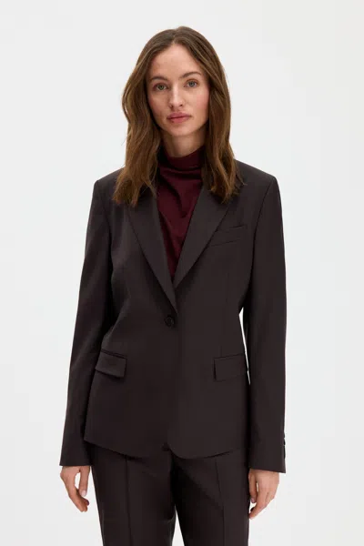 Filippa K Sasha Cool Wool Blazer In Brown