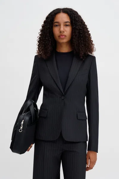 Filippa K Sasha Pinstripe Blazer In Black