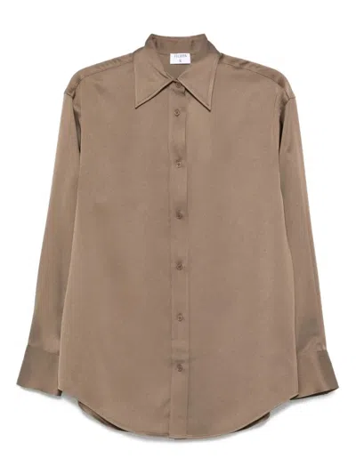 Filippa K Satin Shirt In Gold