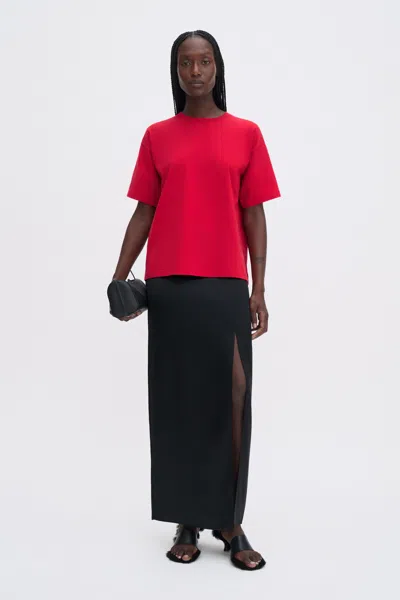 Filippa K Satin Slip Skirt In Black