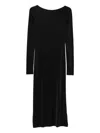 Filippa K Scoop-back Jersey Midi Dress In Black