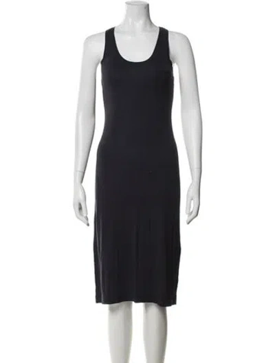 Pre-owned Filippa K Scoop Neck Knee-length Dress In Blue