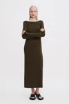 Filippa K Scooped Back Jersey Dress In Green