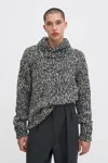 Filippa K Shawl Collar Mouliné Sweater In Gray