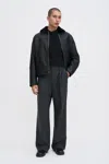 Filippa K Shearling Leather Jacket In Black