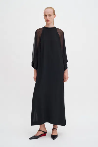 Filippa K Sheer Raglan Kaftan In Black