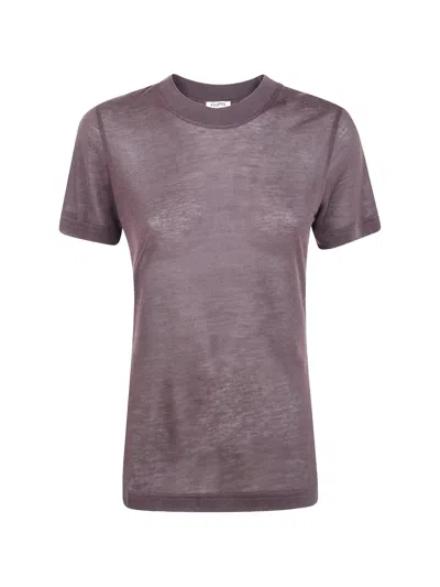 Filippa K Sheer Short-sleeve T-shirt In Brown