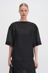 Filippa K Sheer Tee In Black