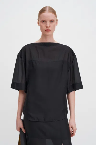 Filippa K Sheer Tee In Black
