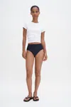 Filippa K Shimmer High Waist Bikini Bottom In Black