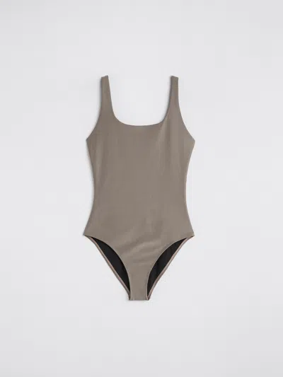 Filippa K Shimmer Swimsuit In Beige