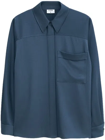 FILIPPA K SHINY PATCH-POCKET BLOUSE