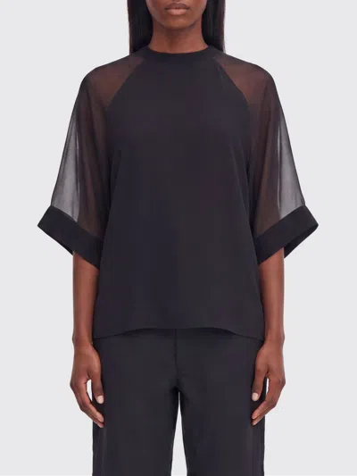 Filippa K Sheer Raglan Blouse In Black