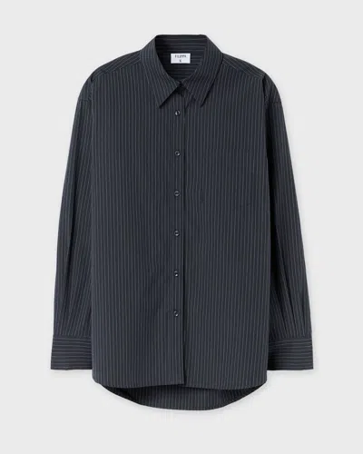 Filippa K Skjorta Sammy Pinstripe Charcoal In Blue