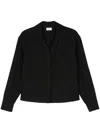 Filippa K Sourced Crepe Cropped Shirt Clothing In Black