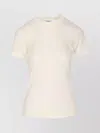 Filippa K Short Sleeve Crew Neck Lyocell Top In Neutral