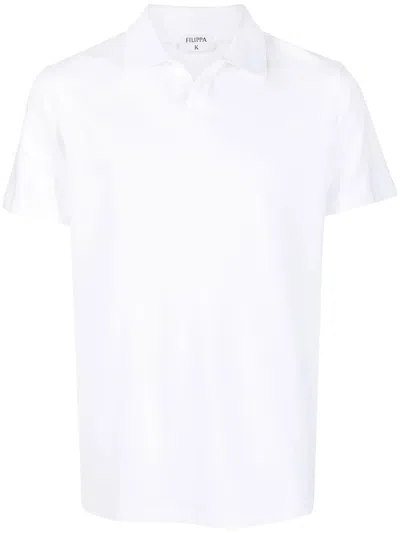 Filippa K Short-sleeve Polo Shirt In White