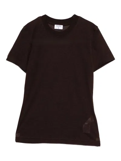 Filippa K Short Sleeve Tee In Brown