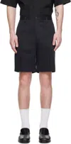 Filippa K Navy Creased Shorts In Black
