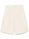 Filippa K Beige Linen And Cotton Blend Shorts In White