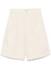 Filippa K Beige Linen And Cotton Blend Shorts In White