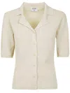 Filippa K Shortsleeve Collar Cardigan Clothing In Beige