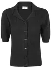 Filippa K Shortsleeve Collar Cardigan Clothing In Black