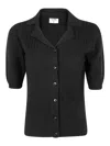 Filippa K Shortsleeve Collar Cardigan Clothing In Black