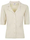 Filippa K Shortsleeve Collar Cardigan Clothing In Beige