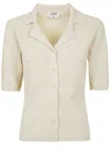 Filippa K Shortsleeve Collar Cardigan Clothing In Beige