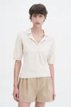 Filippa K Shortsleeve Collar Cardigan In White