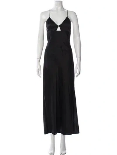 Pre-owned Filippa K Silk Long Dress In Black