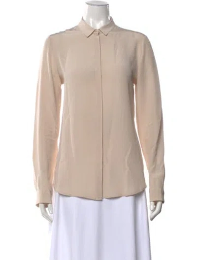Pre-owned Filippa K Silk Long Sleeve Top In Neutrals