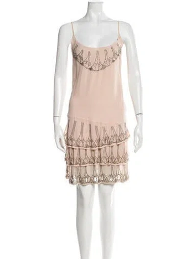 Pre-owned Filippa K Silk Mini Dress In Neutral