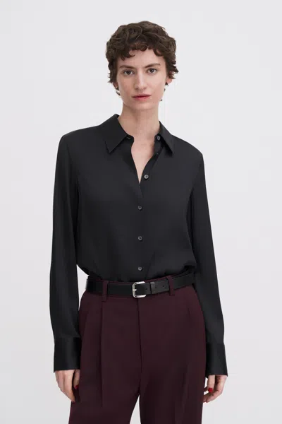 Filippa K Silk Shirt In Black